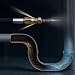 Rosfix 10m Drain Cleaning Hose - Brass Spring Nozzle, 60°C | High Pressure | Compatible with Black+Decker, Bosch, Stanley, Michelin Pressure Washer