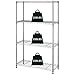 Actask Scaffalatura metalliche a 4 ripiani, Scaffale in Metallo Regolabile in Altezza, per Lavanderia Bagno Cucina Garage Giardino Dispensa Organizzazione 1000 LBS, Certificato NSF, Cromo