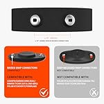 COOSPO Heart Rate Monitor Replacement Chest Strap,Replacement Heart Rate Monitor Soft Strap Compatible with Wahoo Tickr/Polar H7/Garmin HRM-Dual/moofit/XOSS/Power Labs/COOSPO - Image 2