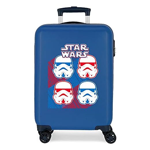 Star Wars Droids Maleta de Cabina Azul 38x55x20 cms Rígida ABS Cierre de combinación Lateral 34 2 kgs 4 Ruedas Dobles Equipaje de Mano