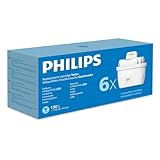 Philips Water Replacement Filter Cartridges Taste+, 6-Pack, Reduces MICROPLASTICS, Chlorine, LIMESCALE, Heavy Metals, Packaging May Vary, Compatible with Brita*