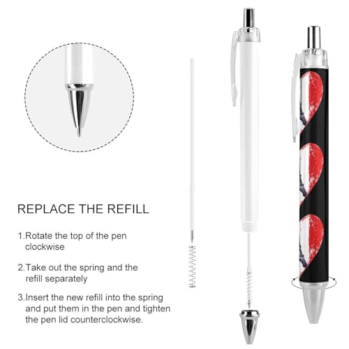 Stylos à bille rétractables 0.5 mm drapeau français et Eiffel pour écriture fine lot de 4 - 4