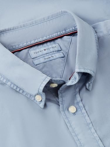 Image of Tommy Hilfiger Men's Short Sleeve Poplin Shirts in Regular Fit, Men's Button Down Shirts