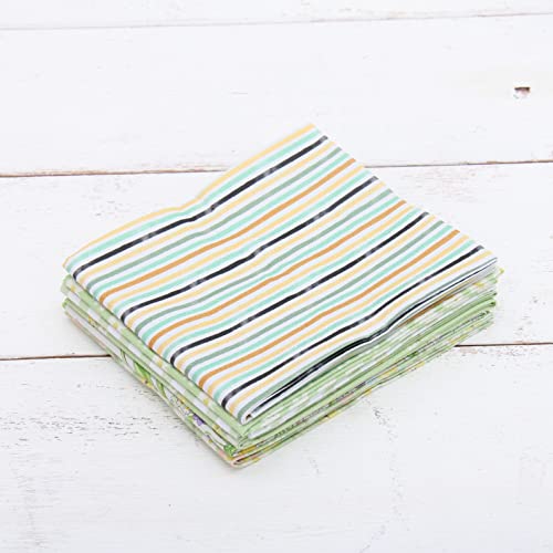 Threadart 6 Fat Quarter Bundles - grüne Farbaufbau-Drucke, 100 % Baumwolle, 100 % Premium-Steppstoff, keine Duplikate, 45,7 x 53,3 cm Cover