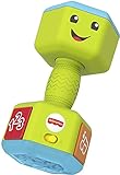 Fisher-Price Laugh & Learn Countin' Reps Dumbbell rattle toy with music, lights and learning content for baby and toddler ages 6-36 months
