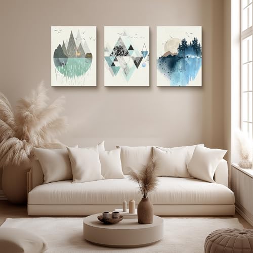 hyidecorart Abstrakte Bilder Wohnzimmer Berge Leinwand Gemälde 30x40 cm – Ansicht 5