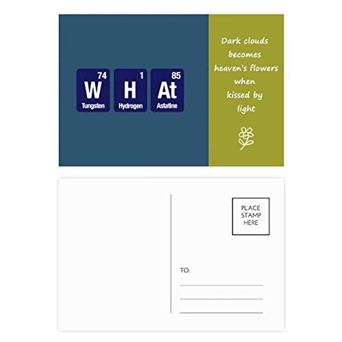 Jeu de cartes postales Élément poésie en science chimique DIYthinker 20pcs