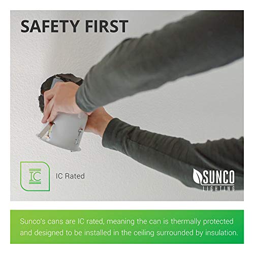 Sunco 12 Pack Can Lights For Ceiling 4 Inch Remodel Recessed Lighting Housing, 120-277V, Tp24 Connector Included, Air Tight Steel Can, Easy Install, Ic Rated, Ul Listed #TOP3