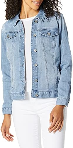 Laurie Felt womens Classic Denim Jacket, Light Blue, Small US