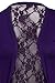 My1stWish Womens 78S Floral Lace Back Ladies Long Boyfriend Summer Cardigan Size 8/10 Purple