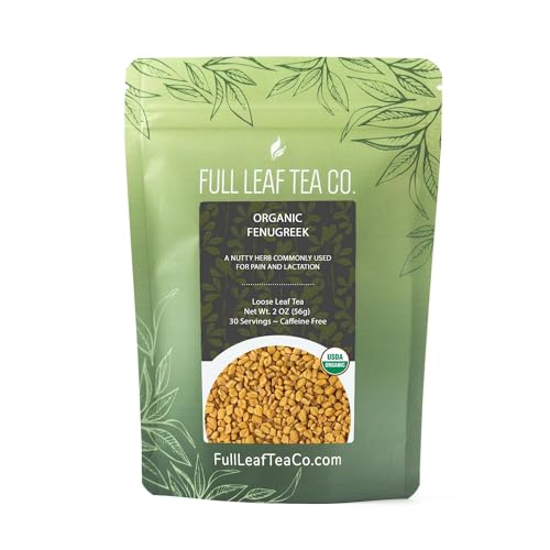 Organic Fenugreek - 2 oz Bag (approx. 30 servings) | Full Leaf Te...