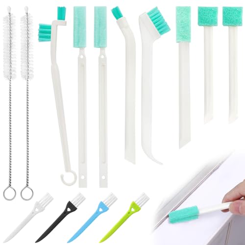 DanziX Cepillo de Limpieza Multifuncional, Cepillo Juntas, Cepillo de Limpieza Hogar,Cepillo Cerdas Duras, para Cocina,BañO,Alféizar de Ventana,Auto-14pcs