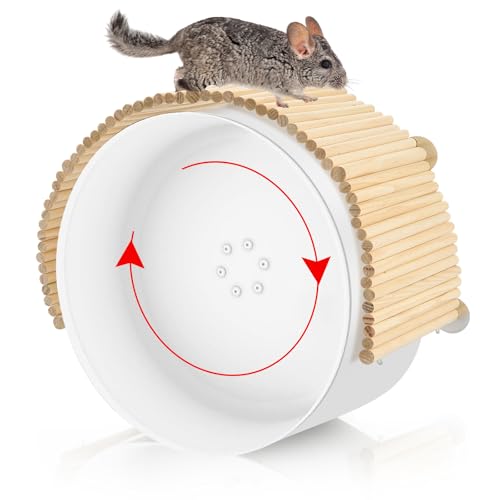 Geelin Chinchilla Running Wheel Fence, Chinchilla Natural Birch W...