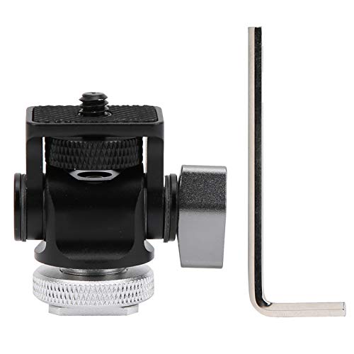 Full Metal 360 Degree Rotatable Ballhead Monitor Microphone Fill Light Mini Bracket