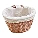 Garneck - Cestino per bicicletta in vimini, stile vintage, rimovibile, in rattan, per manubrio della frutta, colore: marrone