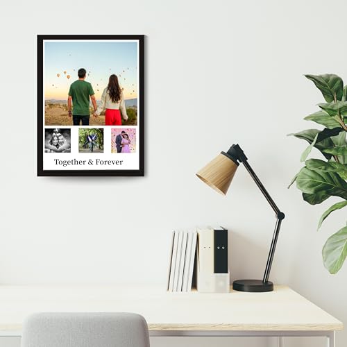 Image of Personalized Photo Frame 8x12 Inch | Custom Collage Photo Frame Gift for Birthday, Anniversary, Couple, Friends | Acrylic Sheet with MDF Back | Wall Decor Memory Frame (D-9)