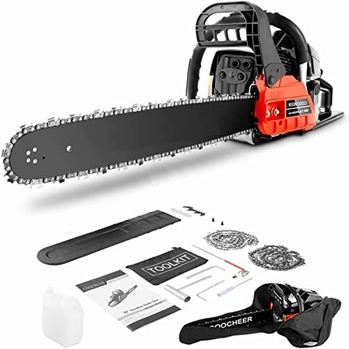 62cc Gas Chainsaws 20 Inch Bar Power Chain Saws, Gas