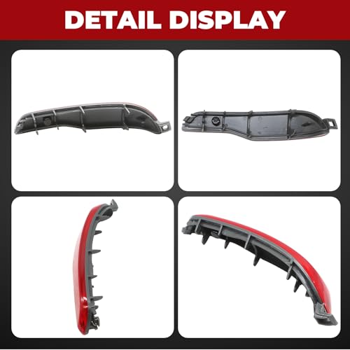 Image of Nakkaa Left Rear Bumper Reflector 68105145AC Compatible with Cherokee 2014 2015 2016 2017 2018 Driver Side