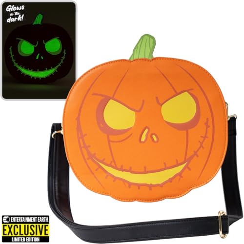 Loungefly The Nightmare Before Christmas Jack-o'-Lantern Glow-in-The-Dark Crossbody Purse - Entertainment Earth Exclusive3
