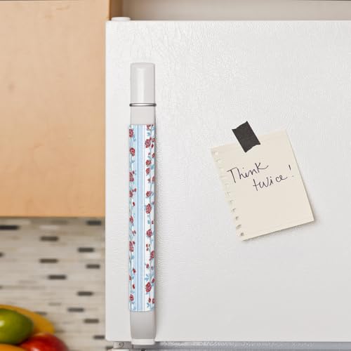 Image of Pardick Refrigerator Door Handle Covers Set of 2, Romantic Flower Fridge Handle Cover Washable Fridge Dishwasher Oven Door Decor Protector Handle Cover, Keep Your Kitchen Appliance Clean