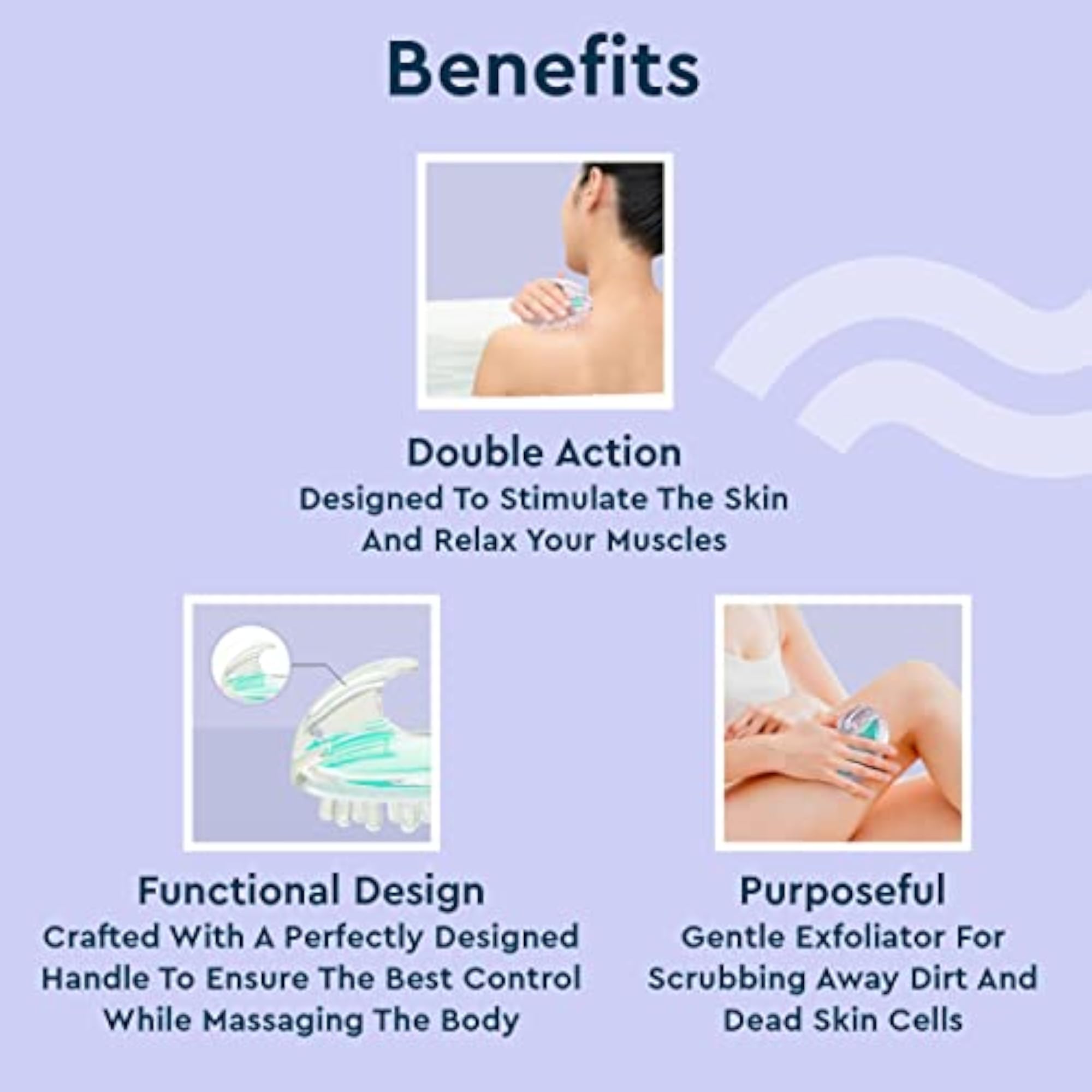 Manual Clean Care Silicone Head Body Scalp Massage Brush