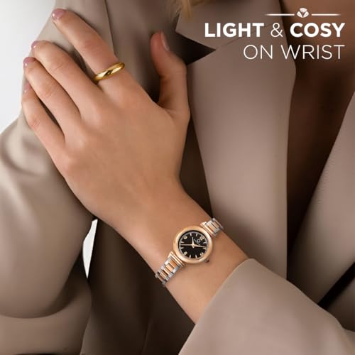 Image of Carlington Diva Series Analog Women Wrist Watches with Stainless Steel Chain Strap | Premium Fashion Watches for Ladies | CT - 114