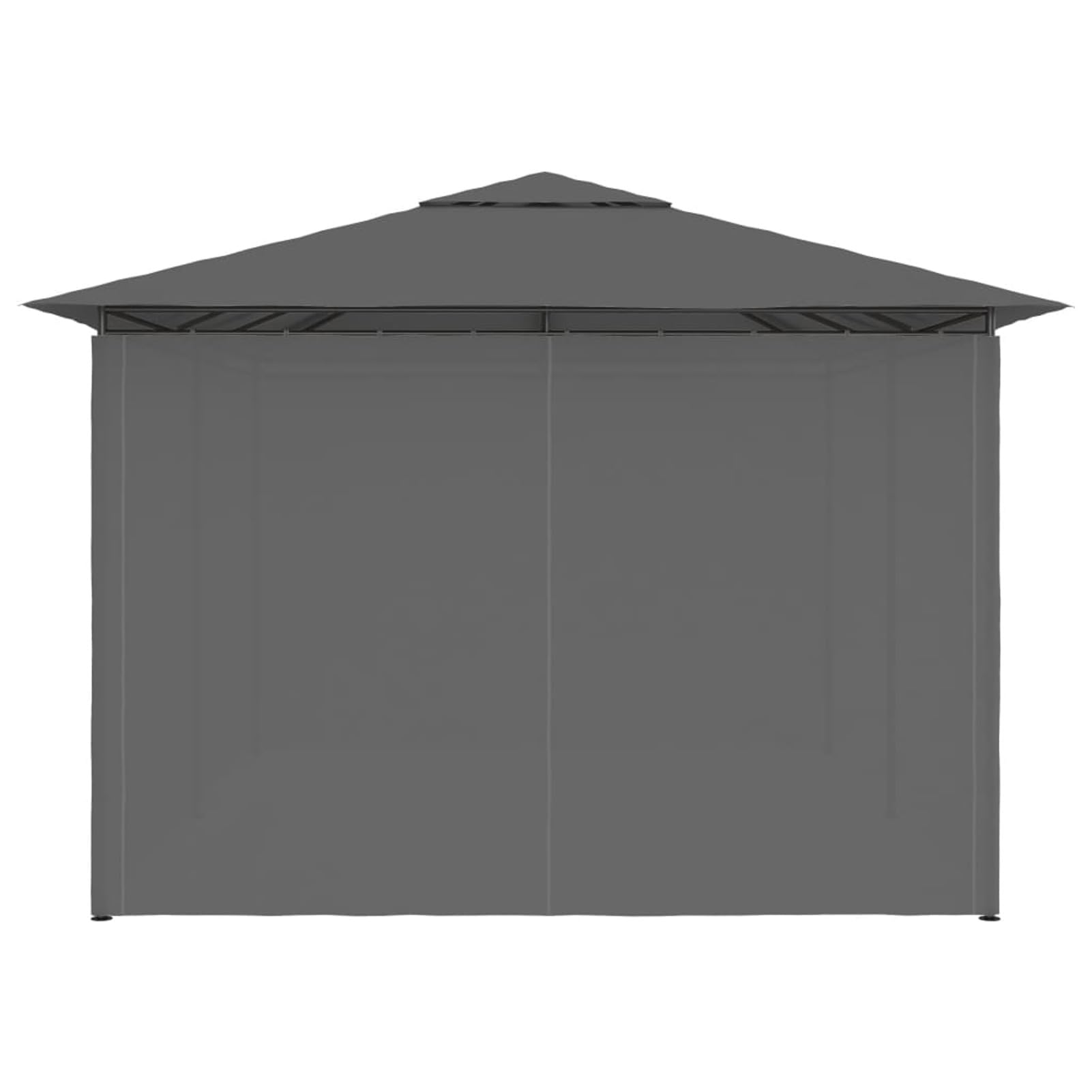 Gartenpavillon mit Vorhängen, Pop-Up Partyzelt, Festzelt, Pavillon, Garden Decoration, Canopy Tent, Lagerzelt, Pavillon, 4 x 3 m Anthrazit