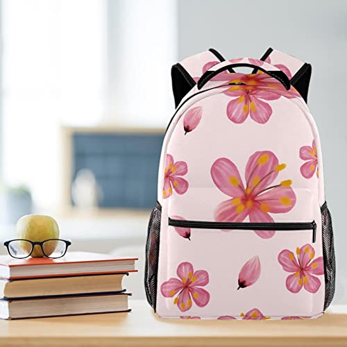 Bolsos de hombro tipo mochilas ligeras para camping y excursiones con estampado de flores 6