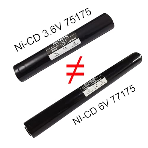 GSUIVEER 77175 NI-CD 6V 1800mAh Flashlight Battery Compatible with Streamlight 9926J,20175,15X1701, 201701,SL20L, SL-20LP,SL-20XLED SL-20XP-LED, UltraStinger, Superstinger(1 Pack) - Thumbnail 7