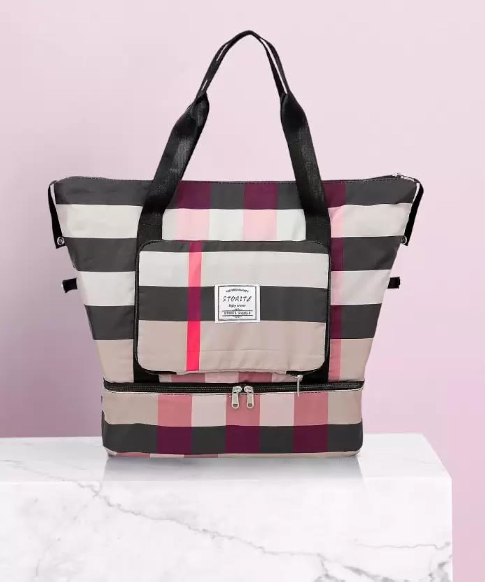 41 L Hand Duffel Bag, Nylon Foldable Travel Duffle