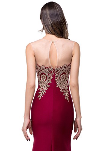 Image of Babyonline Women's Lace Applique Long Formal Mermaid Evening Prom Dresses