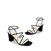 DREAM PAIRS Women's Heels Chunky Block Strappy Square Open Toe Ankle Buckle Heeled Sandals Wedding Party Dress Shoes Indie,Size 6.5,Black,SDHS2428W