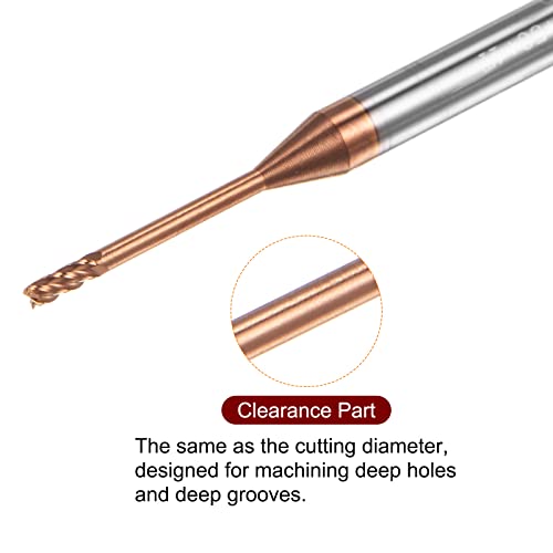 Image of HARFINGTON Square Nose End Mill 4mm Shank 1.5mm x 15mm AlTiSin Coated Solid Carbide Long Reach Extended Neck 4 Flutes CNC Router Bit Milling Cutter for Stainless Steel Hardened Steel