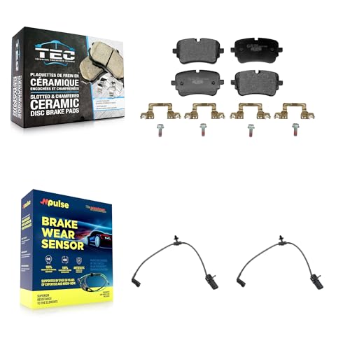 TEC Rear Ceramic Disc Brake Pads And Wear Sensors Kit Replacement For Audi Q7 Q8 SQ8 SQ7 A8 Quattro S8 KTW-101728 by TEC - Used condition - CA$62.83
