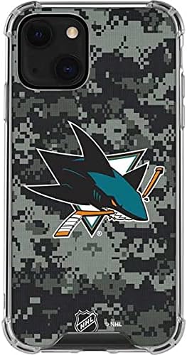 Skinit Clear Phone Case Compatible with iPhone 13 - Officially Licensed NHL San Jose Sharks Camo Design
