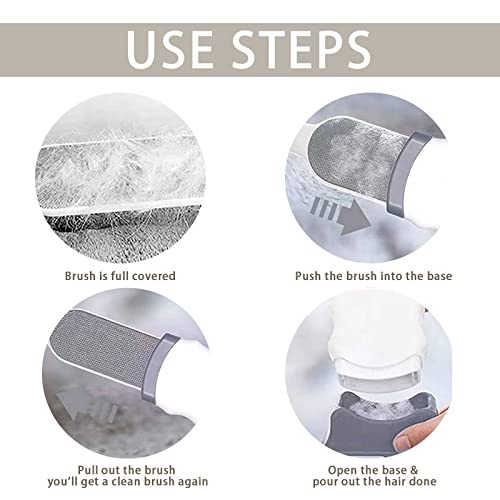 2 Pack Portable Lint Remover Brushes - Fur Remover Dog & Cat Hair Remover Double Sided Loose Hair Double-Sided Brush With Self-Cleaning Base Hair Cleaner Brushes For Furniture,Clothes,Sofa,Carpet #TOP3
