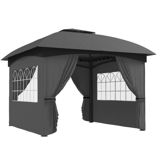 Outsunny 11x11 Dark Gray Gazebo
