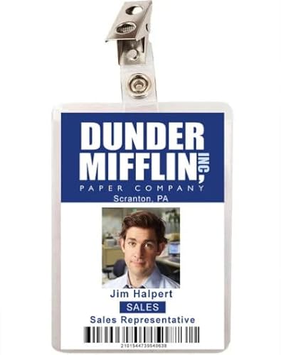 FIGHERO The Office Jim Halpert Dunder Mifflin ID Badge