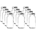 U-Pack 12 pieces of Square Glass Spice Bottles 4 oz Spice Jars with Silver Metal Lids, Shaker Tops, and Labels by U-Pack