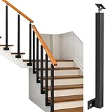 Adjustable Stairs Banister Spindle Post, Side Mount Handrail Railing Pillar with Installation Kit,...