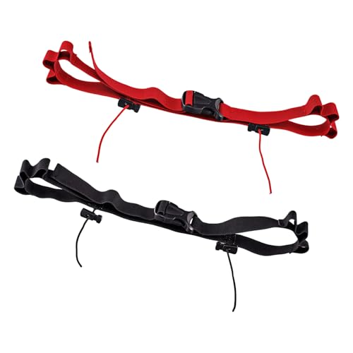 [ECVGHD] 2Pcs Running Waist Belts Race Bib Holder with 6 Elastic Rings Adjustable Elastic Sports Waistband for Cycling Running E