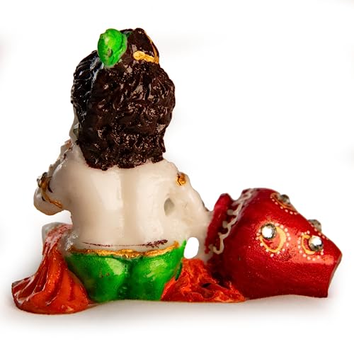 Image of Wonder Care Marble Laddu Gopal Little Krishna Statue Hindu God of Love and Divine Joy Kanha Baby Krishna Idol Murti for Janmashtami Festival Puja Temple Decor