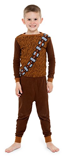 STAR WARS Boys' 4-Piece Cotton Pajama Set, Black 6