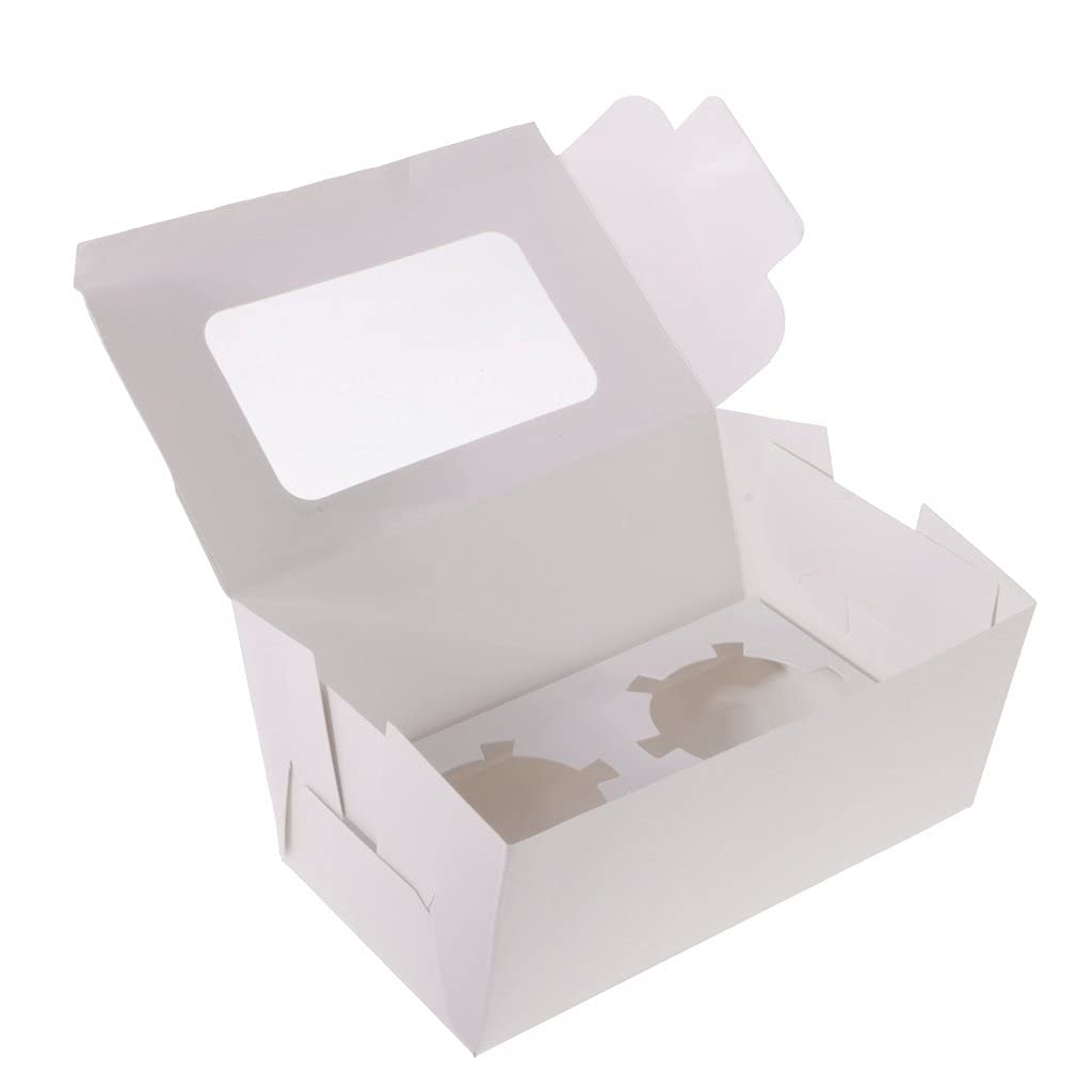 Buy JoyGlobal 2 Capacity Cupcake Boxes Muffin Carrier Bakery Box with