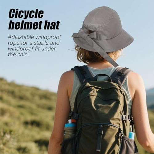 Cascos portátiles ajustables con diseño unisex de ala ancha gris oscuro 3
