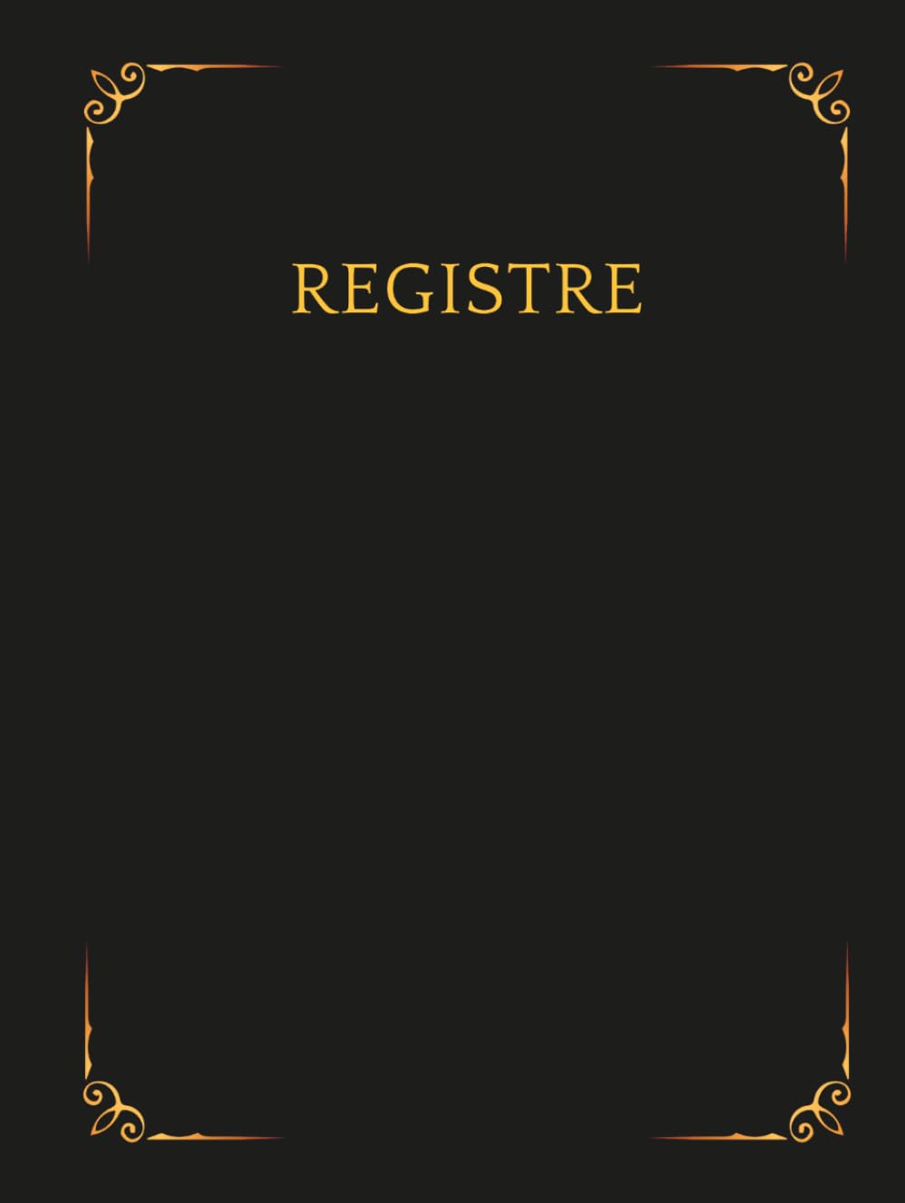 Registre Folioté Numéroté: 500 pages blanches numérotées - format vertical 28 x 21 cm - grammage 90 g/m² - Couverture rigide noire