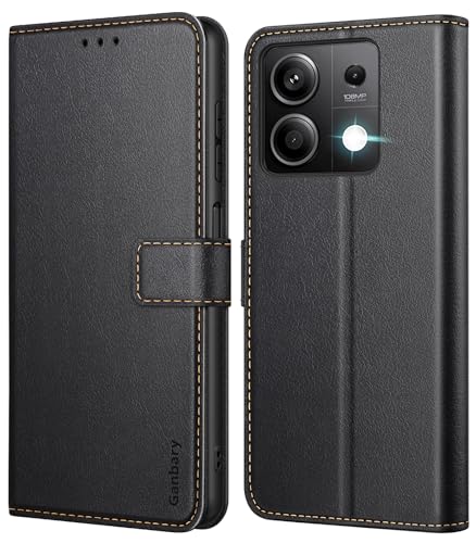 Ganbary Handyhülle für Xiaomi Redmi Note 13 5G (Nicht für 4G) Hülle, Premium Leder Klapphülle [Kartenschlitzen] [Magnetv...