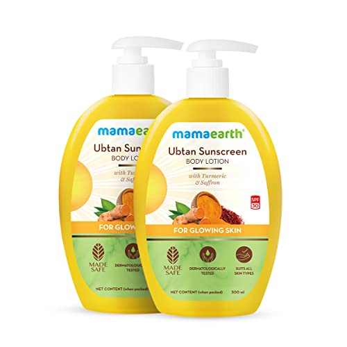 Mamaearth Ubtan Sunscreen For All Skin Types Body Lotion Spf 30 W...