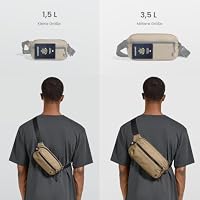 tomtoc 3,5L Sling Bag Herren Damen Mit RFID-Schutz, Leichte Umhängetasche – Ansicht 2