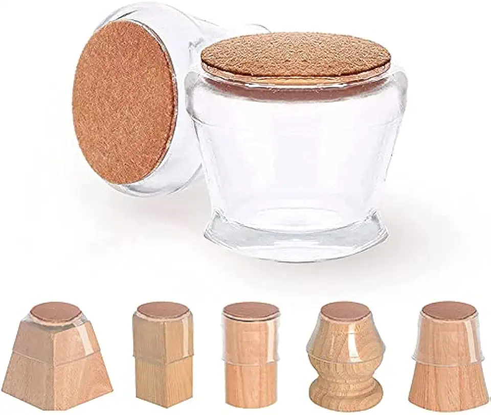 Capinha Invisível Redonda para Pés de Mesa e Cadeira Transparente - Capa Móveis Silenciosa -colisão Uso Diário em Casa